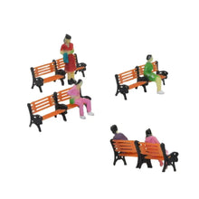 Load image into Gallery viewer, 10pcs 1:30/50/75/100/150 Scale Miniature Park Bench Chairs for Diorama Scenes, Model Railway Layouts, Garden and Architecture Craft Projects
