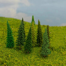 Load image into Gallery viewer, 40 pcs 3.5/4.5cm Miniature Tree Models Train Railway Accessories DIY Forest Scenery Fairy Garden Landscape Terrarium Diorama Craft Supplies
