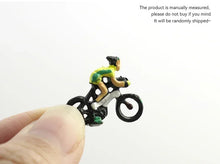 Load image into Gallery viewer, 6pcs Miniature Bicycle Rider Cyclist Figures, Scale 1:87, Model Railway Scenery, Diorama Accessories
