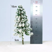 Load image into Gallery viewer, 5pcs Miniature Snowy Pine Trees 5-13cm for Model Railway Diorama Scenery Terrain Landscape
