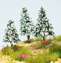 Load image into Gallery viewer, 5pcs Miniature Snowy Pine Trees 5-13cm for Model Railway Diorama Scenery Terrain Landscape
