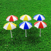 Load image into Gallery viewer, 24 pcs Miniature Sun Umbrella Beach Parasol 1:50-200 Models Dollhouse Accessories Fairy Garden Landscape Terrarium Diorama Craft Supplies
