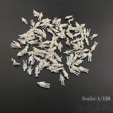 Load image into Gallery viewer, 100 pcs Unpainted Miniature People Figure Model (1/75–1/200 Scale) For DIY Sand Table Diorama Train Railway Scene Layout Craft Supplies
