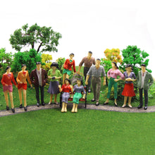 Load image into Gallery viewer, 12 pcs Miniature Standing Seated Passenger People 1:25 Figures G Scale Models Railway Landscape Scenery Layout Accessories Diorama Supplies
