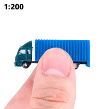 Load image into Gallery viewer, Miniature Container Truck Models 1:100-500 Scale Vehicles for Diorama Architecture Railway Layouts 5 pcs
