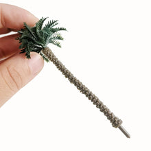Load image into Gallery viewer, 10/30/50 pcs 9cm Miniature Coconut Palm Tree Models Ho Scale 1:87 Train Railway Accessories DIY Landscape Terrarium Diorama Craft Supplies
