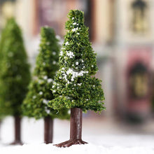 Load image into Gallery viewer, 15 pcs Mixed Miniature Pine Tree Model Train Railway Scene Accessories Forest Landscape Terrarium Christmas Diorama Craft Supplies
