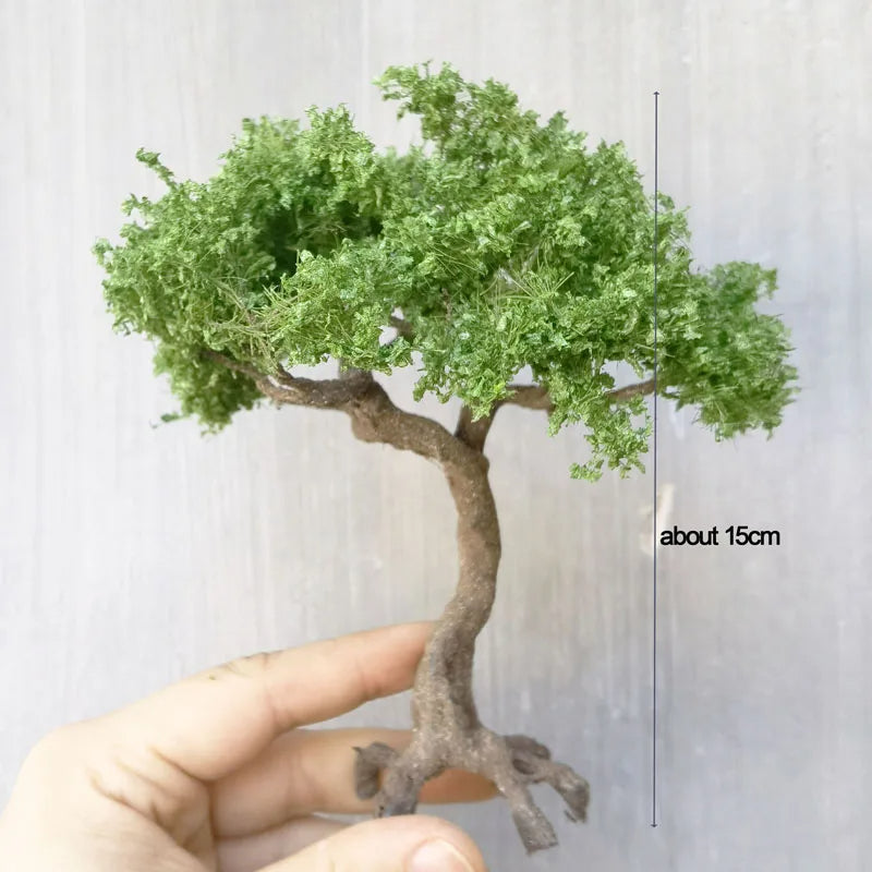 fake miniature bonsai tree Miniature Bonsai Tree Model 4–15cm for Diorama, Train Scenery, Terrain –  e-Toyer