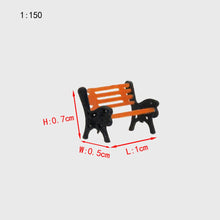 Load image into Gallery viewer, 10pcs 1:30/50/75/100/150 Scale Miniature Park Bench Chairs for Diorama Scenes, Model Railway Layouts, Garden and Architecture Craft Projects
