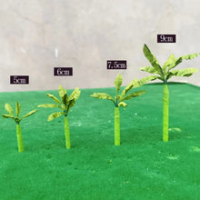 Load image into Gallery viewer, 5 pcs 5/6/7.5/9cm Miniature Banana Coconut Palm Tree Model Train Railway Layout DIY Landscape Dollhouse Terrarium Diorama Craft Supplies
