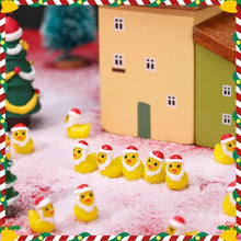 Load image into Gallery viewer, 20/50/100pcs Christmas Mini Resin Ducks in Santa Costumes, Tiny DIY Decorations for Micro Landscaping, Bonsai, Terrarium, Fairy Gardens
