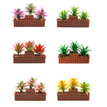 Load image into Gallery viewer, 2pcs Miniature Flower Bed Model 1/87 1/64 Scale for Diorama, Train Scene, Garden, Road Landscape, DIY Sand Table, Model Building Supplies
