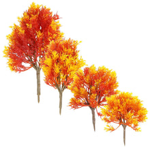 Load image into Gallery viewer, 4 pcs Mixed Miniature Maple Tree Model Train Railway Accessories DIY Scenery Fairy Garden Landscape Terrarium Diorama Craft Supplies

