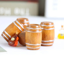 Load image into Gallery viewer, 6 pcs 4cm Miniature Wooden Wine Barrels Beer Keg Cask Bucket Model DIY Scenery Dollhouse Landscape Terrarium Diorama Craft Supplies
