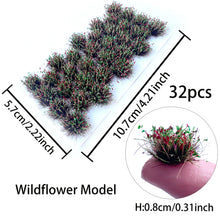 Load image into Gallery viewer, 32pcs Static Grass Tufts 8mm Wildflower Model for Minitaure Railway Scenery Diorama Terrain Landscape

