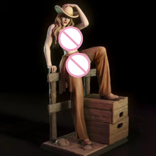 Load image into Gallery viewer, Cowgirl Resin Figure – Unpainted 1/24 Scale Model Kit – DIY Craft Supply

