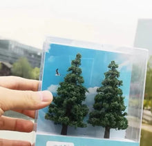 Load image into Gallery viewer, Miniature Pine Trees 120mm Model Landscape Scenery for Train Railway Diorama Craft Supplies (2pcs)
