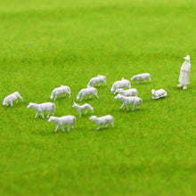 Load image into Gallery viewer, 100 pcs Miniature Sheep Collie Dog Shepherd Farm Animal Unpainted Figures 1:87 Models HO Scale Scenery Layout Accessories Diorama Supplies
