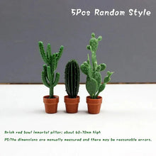 Load image into Gallery viewer, 5pcs Mini Dollhouse Potted Plants 1:12 Scale for Dollhouse Furniture, DIY Decoration, Christmas Gift, Fairy Garden, Diorama Accessories
