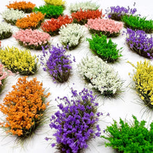 Load image into Gallery viewer, 16 pcs Miniature Flower Cluster Grass Models DIY Sand Table Dollhouse Accessories Fairy Garden Landscape Terrarium Diorama Craft Supplies
