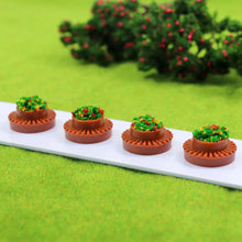 Load image into Gallery viewer, 12pcs Miniature Round Flowerbed Set N HO OO O Scale Model Park Border Parterre Garden Decor for Railway Diorama Scene Craft Supplies
