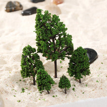 Load image into Gallery viewer, 12pcs Miniature Model Trees 1:50 Scale Diorama Railway Scenery Landscape DIY Terrain Craft Supplies
