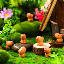 Load image into Gallery viewer, 5/10 pcs Miniature Cute Capybara Figure Model DIY Scenery Dollhouse Landscape Fairy Garden Accessories Terrarium Diorama Craft Supplies
