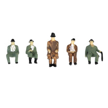 Load image into Gallery viewer, 24pcs HO Scale 1:87 Painted Seated Miniature People Figures for Model Train Layouts, Park and Street Scenes, Dioramas, Railway Accessories
