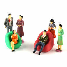 Load image into Gallery viewer, 50pcs Miniature People Figures Passengers 1:50 Scale for Model Train Layouts, Dioramas
