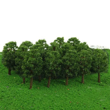 Load image into Gallery viewer, 10pcs Miniature Model Trees 7cm for Diorama Train Layout Landscape Scenery DIY Architectural Supplies
