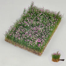 Load image into Gallery viewer, 12/16mm Miniature Tearable Flower Grass Tufts Clusters for Diorama Scenery, Model Railway Layout, Wargaming Terrain Craft Supplies
