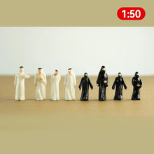 Load image into Gallery viewer, 10 pcs Arab People Miniature Figures (1/25–1/200 Scale) Model People for DIY Diorama Architecture Railway Scenes Landscape Supplies
