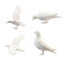 Load image into Gallery viewer, 24 pcs Miniature Pigeon Dove Bird Animal Unpainted Figures 1:50 Models O Scale Dollhouse Garden Landscape Scenery Layout Diorama Supplies
