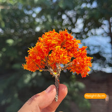 Load image into Gallery viewer, Miniature Orange Autumn Tree 8/12cm Wire Model, Fairy Garden Scenery Craft Supply

