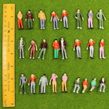 Load image into Gallery viewer, 100pcs Miniature Standing People Figure Set O Scale 1:43 Model Railway &amp; Diorama Craft Supplies
