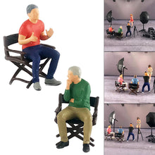 Load image into Gallery viewer, Miniature Movie Character Chating Scene People Hand Painted Figure 1:64 Model S Scale Building Street Landscape Accessories Diorama Supplies
