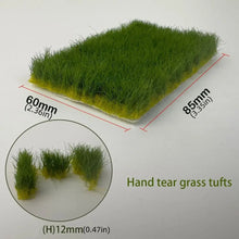 Load image into Gallery viewer, 12mm Static Grass Tufts for Miniatures, Diorama Scenery, Model Railway, Terrain, Hand-Tear Landscaping Supply
