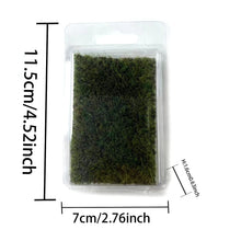 Load image into Gallery viewer, Miniature Static Grass Tufts 10mm, Hand-Tear Mat, Model Railroad Scenery, Diorama, Fairy Garden Supply
