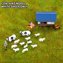 Load image into Gallery viewer, 30 pcs 1:87/150 Miniature White Sheep Animal Unpainted Figures Models DIY Farm Scenery Dollhouse Garden Landscape Layout Diorama Supplies
