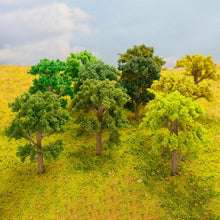 Load image into Gallery viewer, 20pcs Mixed Miniature Model Trees 5.5cm HO N Scale, Diorama Scenery, Railway Craft Supplies
