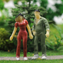 Load image into Gallery viewer, 25pcs Miniature People Figures O Scale 1:43 Train Layout Diorama Model Railroad Scenery
