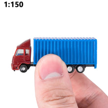 Load image into Gallery viewer, Miniature Container Truck Models 1:100-500 Scale Vehicles for Diorama Architecture Railway Layouts 5 pcs

