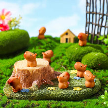 Load image into Gallery viewer, 5/10 pcs Miniature Cute Capybara Figure Model DIY Scenery Dollhouse Landscape Fairy Garden Accessories Terrarium Diorama Craft Supplies
