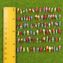Load image into Gallery viewer, 100pcs Miniature Passenger People Figures 1:160 N Scale Model Train Layouts Railway scenery

