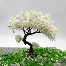 Load image into Gallery viewer, 8/10/15cm Miniature White Cherry Blossom Wire Tree Model for DIY Diorama, Fairy Garden, Dollhouse, Scenery, Landscape Craft Supplies
