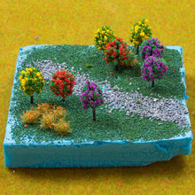 Load image into Gallery viewer, 30pcs Miniature Flower Trees – 3.5cm Colorful Model Plants for Diorama, Railway Train Layout, Sandtable, Dollhouse and DIY Craft Projects
