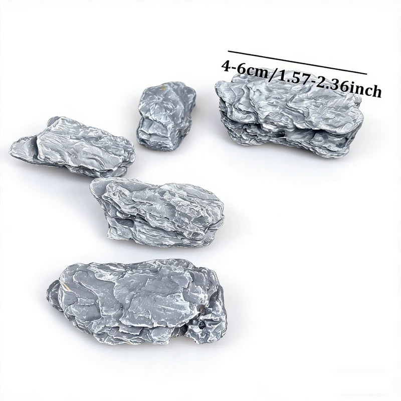 Miniature Diorama Rocks 5pcs Miniature Diorama Rocks for Terrain, Model Landscape, Forest Scen ...