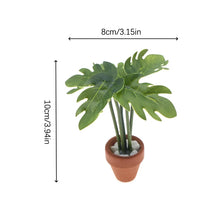 Load image into Gallery viewer, 1/12 Scale Dollhouse Green Plant Potted Model, Miniature Flower Pot, Simulation Plant Decor, Mini Garden Scene, Micro Landscape Ornament

