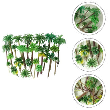 Load image into Gallery viewer, 30/50 pcs Mixed Miniature Coconut Palm Tree Models Train Railway Accessories Beach Seaside Landscape Layout Terrarium Diorama Craft Supplies
