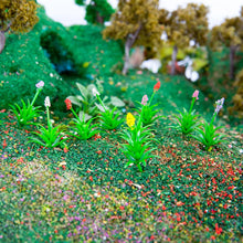 Load image into Gallery viewer, 20pcs Miniature Flower Grass Tufts Mixed Colors Diorama Plants for Railway Layout, Model Garden

